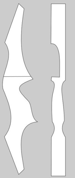 Рукоятка для лука чертеж