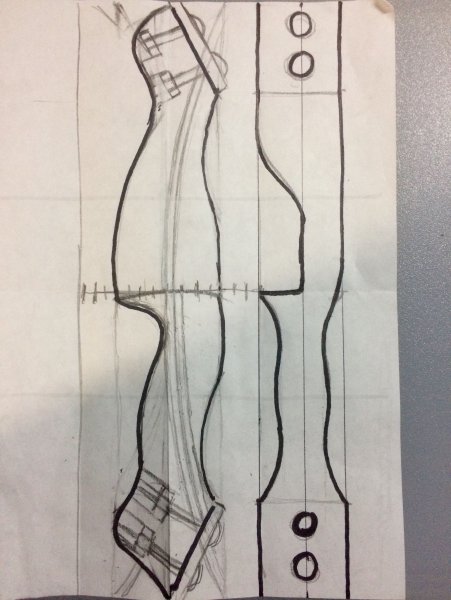 Чертеж рукоятки композитного лука