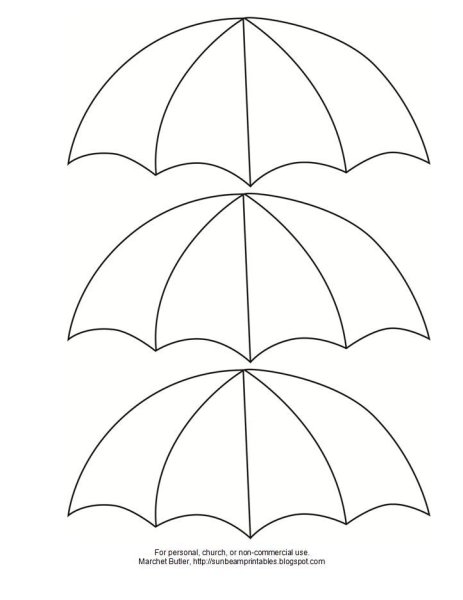 Зонтик трафарет
