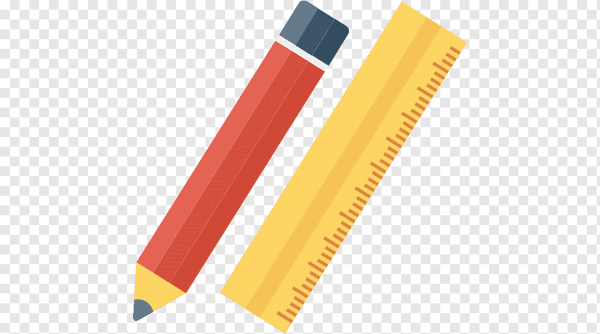 Линейка и карандаш