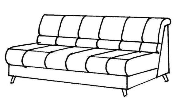 Лёгкий нарисованный диван