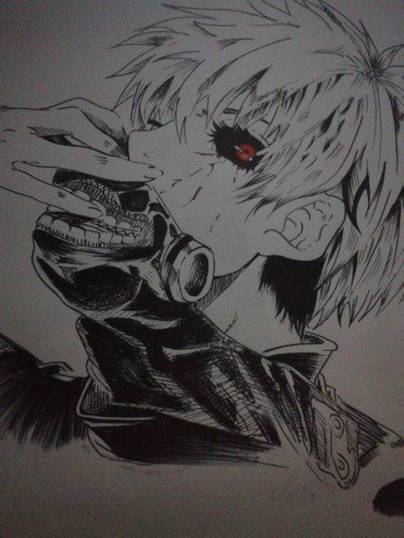 Канеки арт карандашом милый