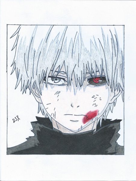 Аниме скетч Кен Канеки