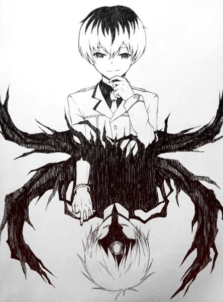 Канеки Кен рисовка