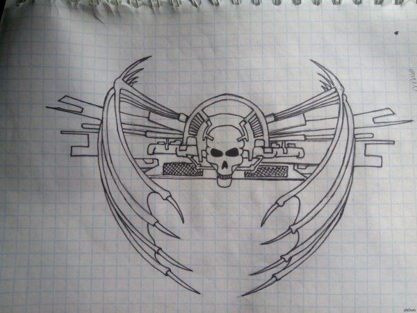 Рисунки АУЕ В тетради ручкой