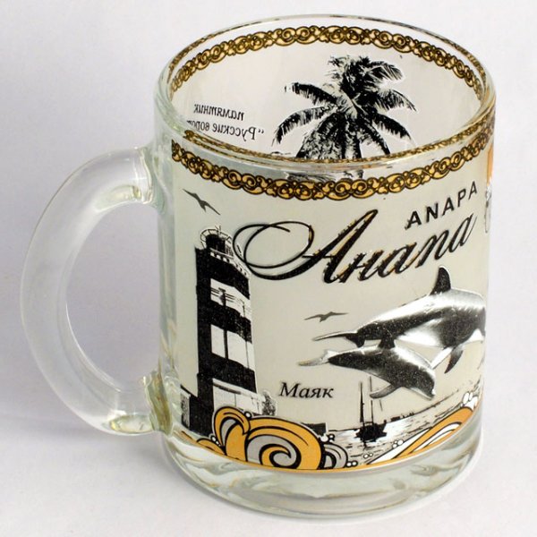 Кружка стеклянная сувенирная