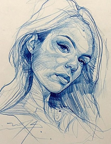 Карандашный набросок портрета