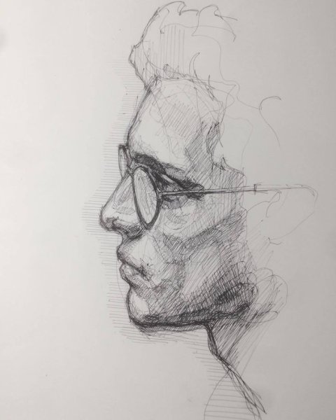 Зарисовки лица человека