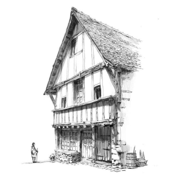 Скандинавская архитектура рисунки карандашом