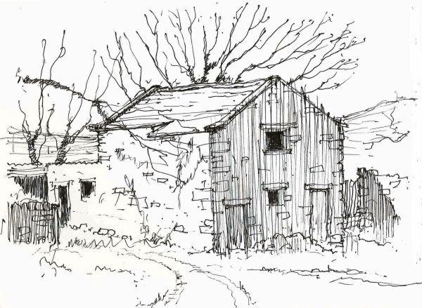 Дом гелевой ручкой