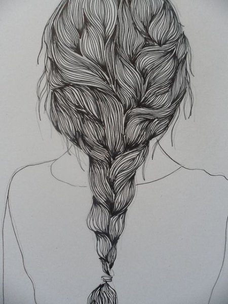 Косичка рисунок