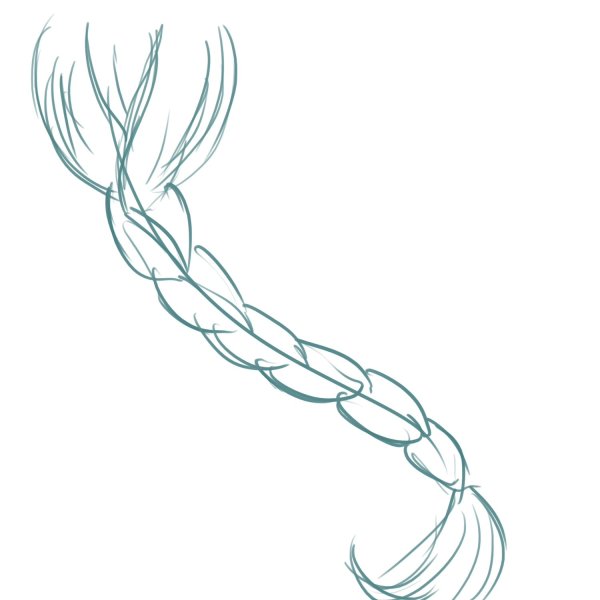 Косы карандашом