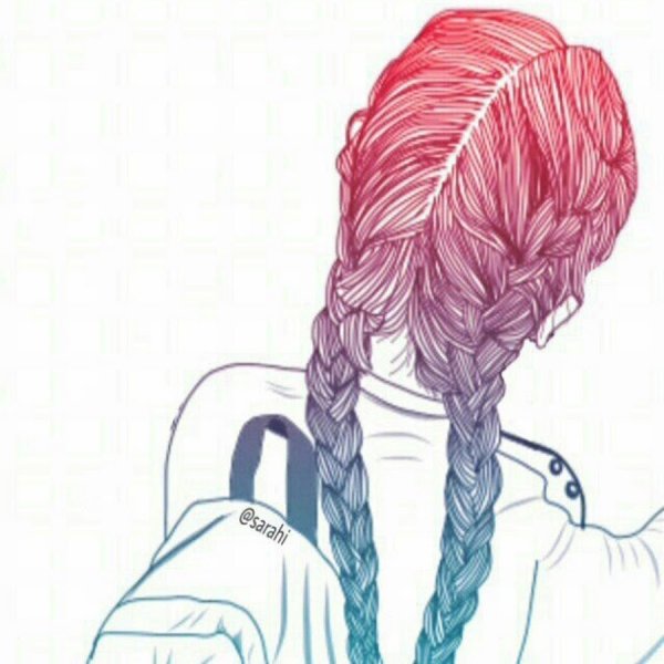 Косичка карандашом