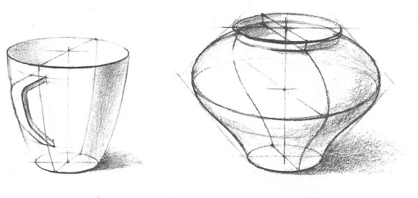 Построение чугунка Академический рисунок