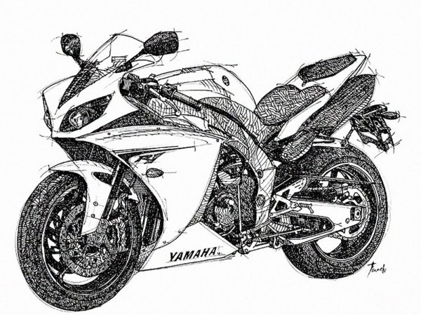 Мотоцикл Yamaha r1 разукрашка