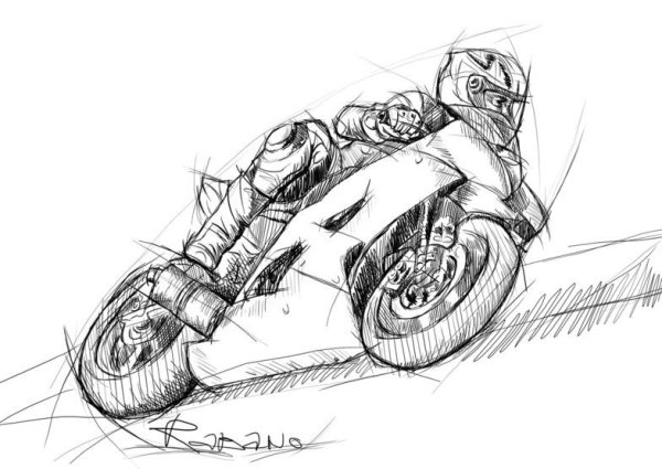 Зарисовка мотоцикла