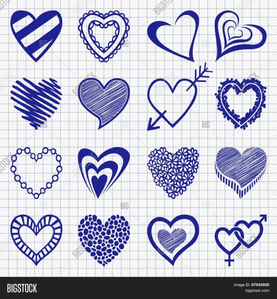 Сердечко ручкой