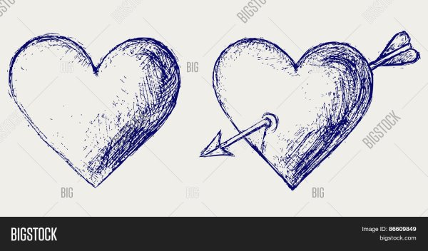 Сердечко нарисованное ручкой