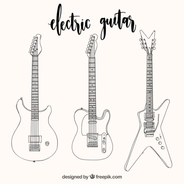 Рок гитара рисунок
