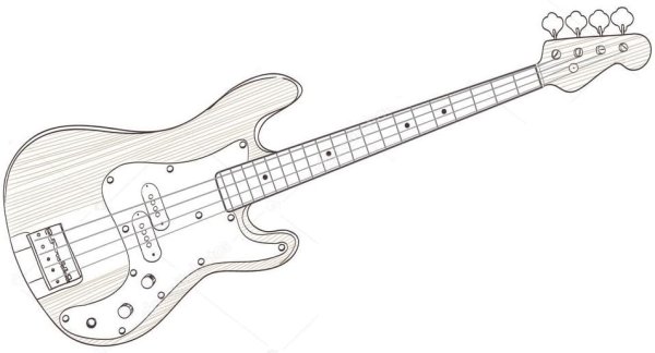 Гитара рисунок акварелью