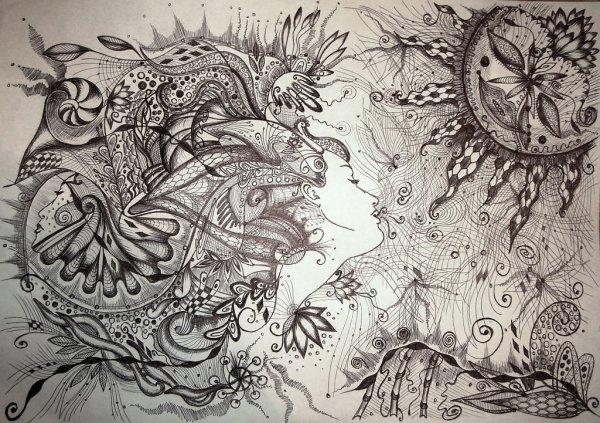 Графика гелевой ручкой