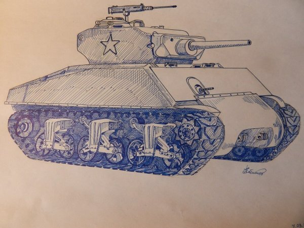Рисунки танков карандашом