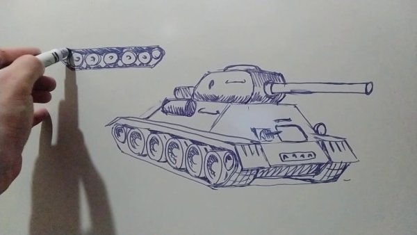 Танк карандашом т33