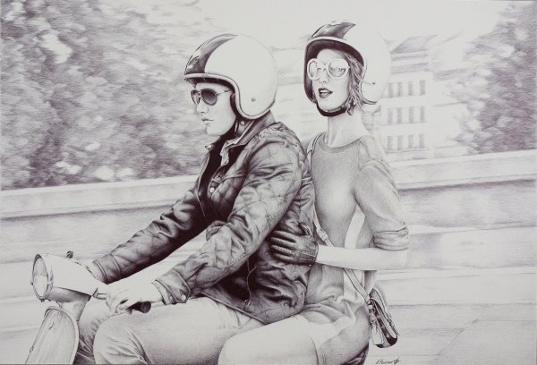 Андрей Полетаев картины шариковой ручкой