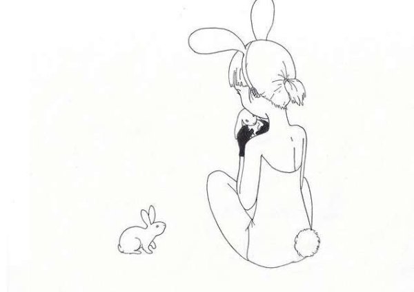 Зайчик карандашом