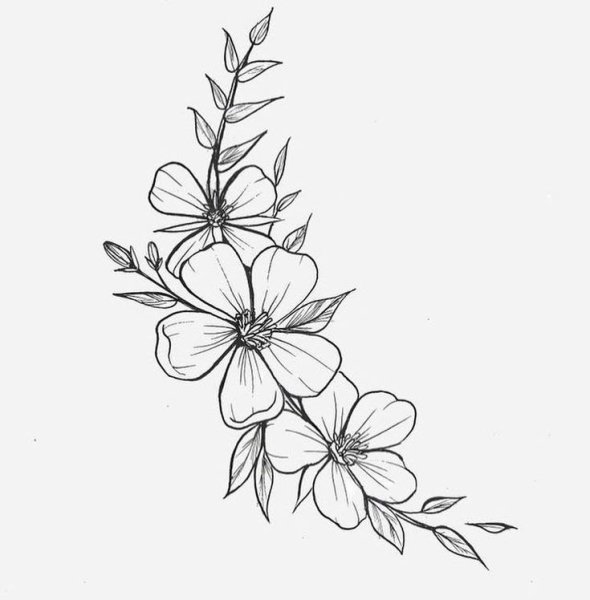 Эскизы татуировок цветы