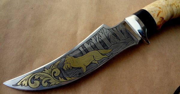 Рисунок на рукояти ножа