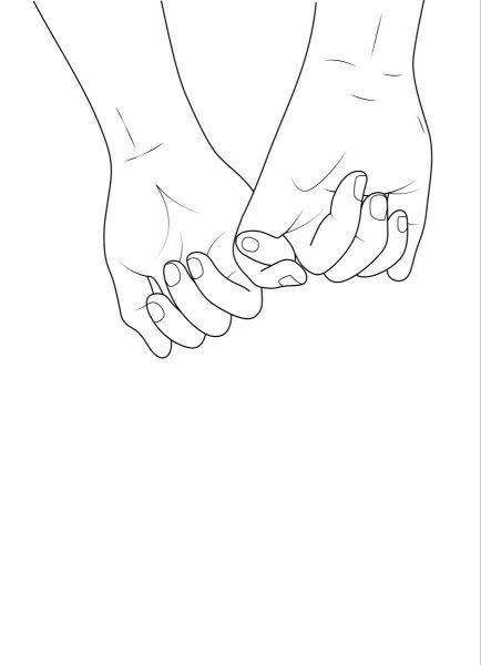 Руки держатся за мизинцы