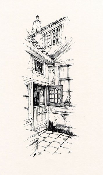 Зарисовки архитектуры ручкой