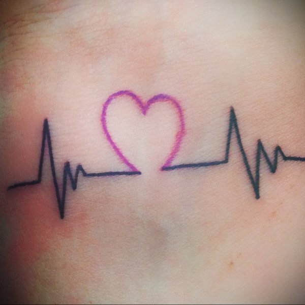 Тату пульс на запястье