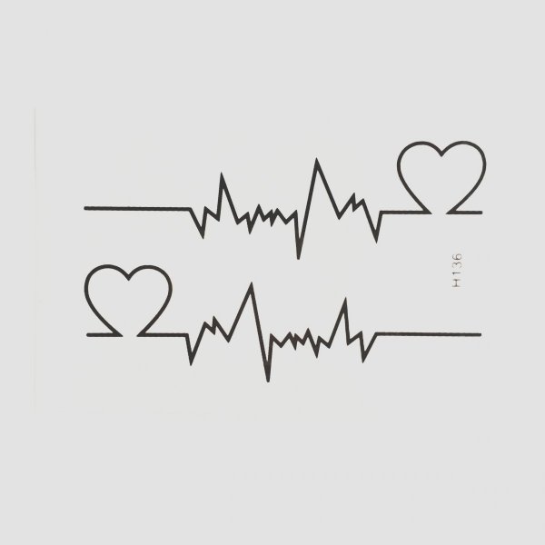Тату пульс с сердцем