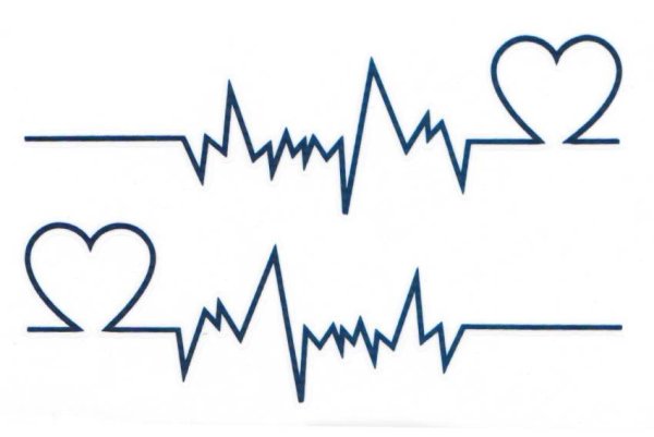 Кардиограмма тату эскиз