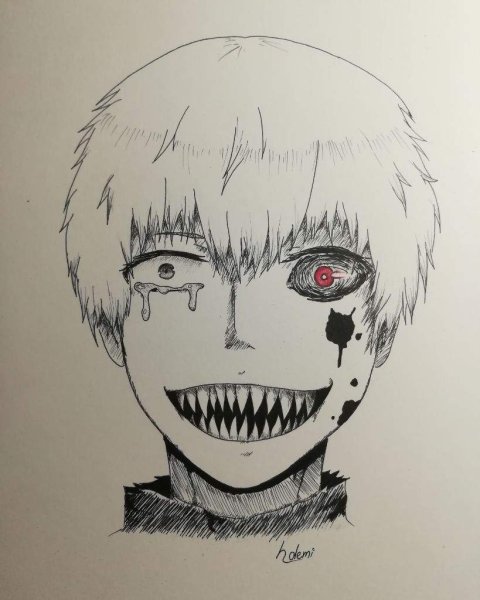 Канеки Кен рисовка