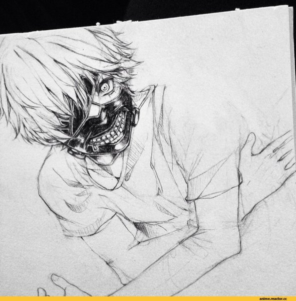 Канеки Кен арт для срисовки