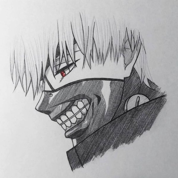 Канеки Кен рисовка