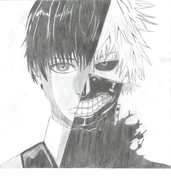 Канеки Кен раскраска