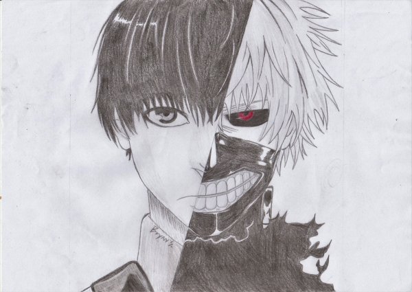 Раскраски аниме Канеки Кен