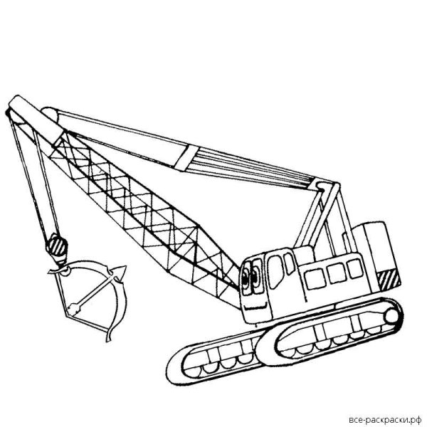 Кран раскраска