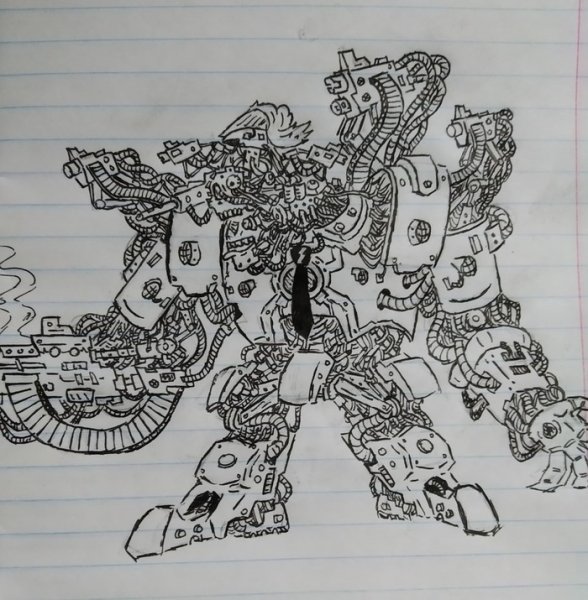 Нарисовать робота в тетради
