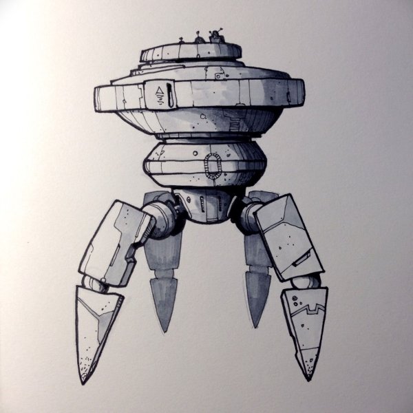 Несложный эскиз робота