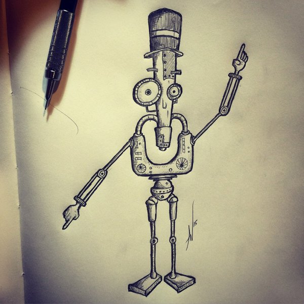 Робот скетч Cyberpunk