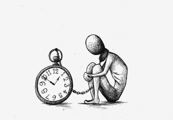 Рисунок карандашом время вспять