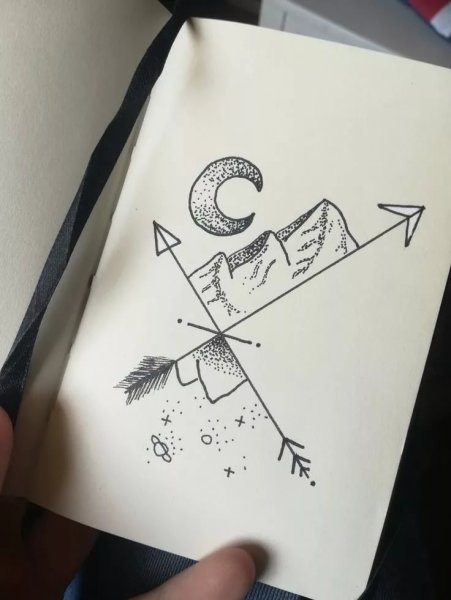 Лёгкие рисунки для скейч бука