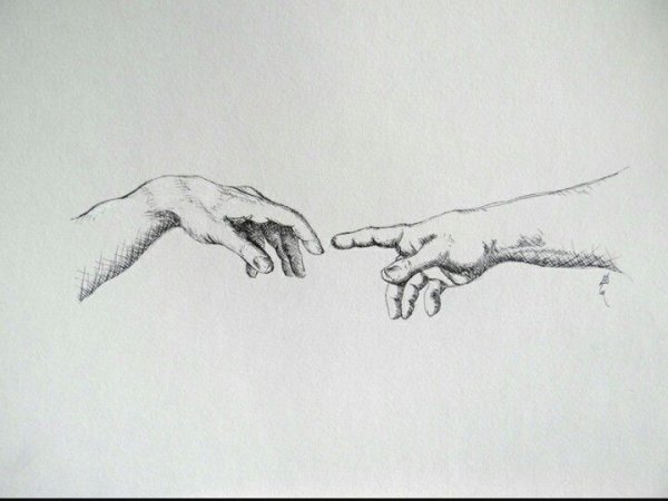 Сердце черной ручкой