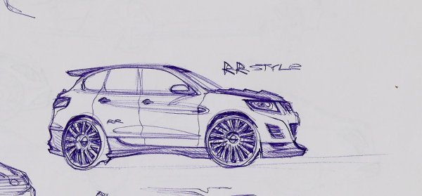 Автомобиль нарисованный ручкой