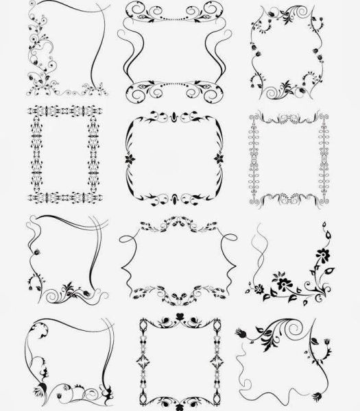 Красивая рамка для текста в тетради